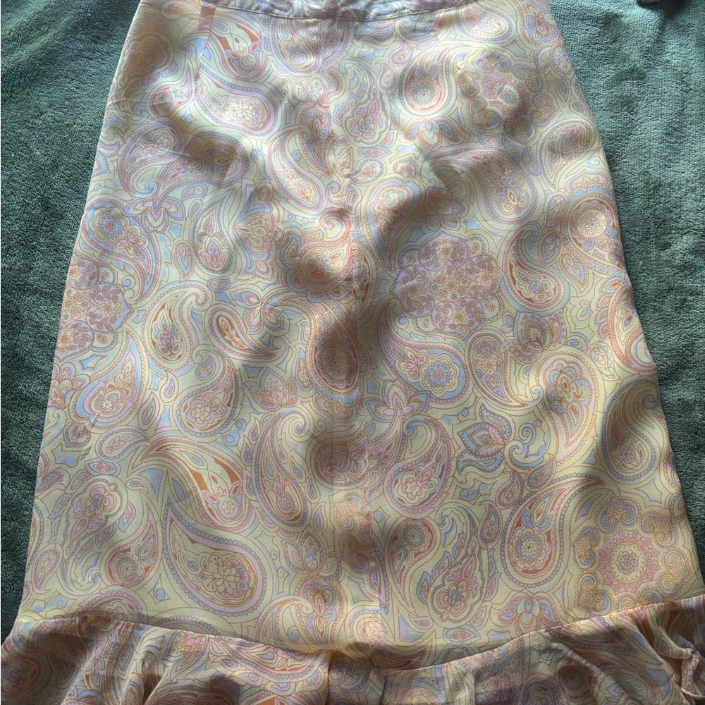 Jaclyn Smith Pastel Paisley Pencil Skirt